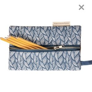 NWT Wavy Navy Pencil Pouch